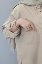 شومیز کتان جلوبسته