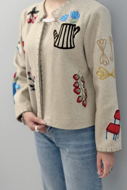 کت فوتر گلدوزی